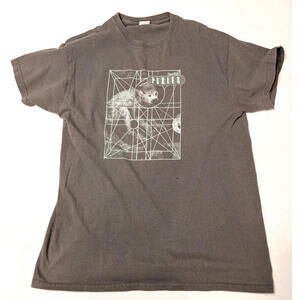 Late 2010s Pixies Doolittle Monkey Grid T-Shirt, M Brown